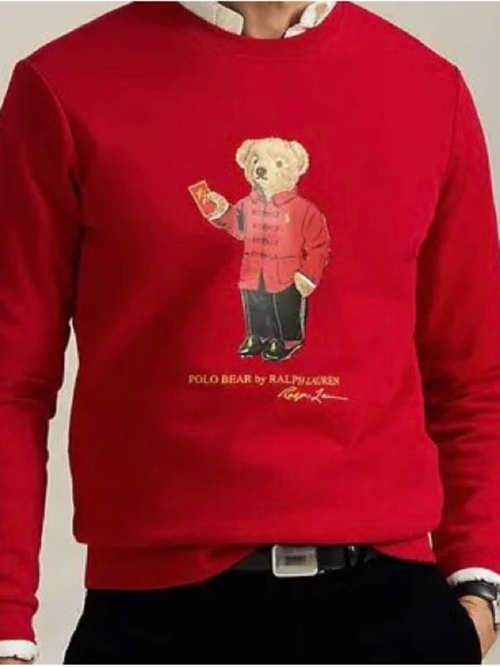🐻 NWT✨ Ralph Lauren Red Polo Bear Sweatshirt (Lunar edition)